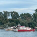 FW Frankenthal: Schiffsbrand auf dem Rhein endet glimpflich