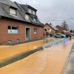 FW Bergheim: Vollsperrung nach Wasserrohrbruch in Paffendorf Glescher Straße am Montag noch bis ca. 20:00 Uhr gesperrt