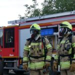 FW Celle: Bundeswehr-Feuerwehr und Feuerwehr Celle üben gemeinsam