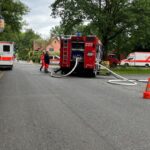 FW-ROW: Gasofen gerät in Wohnung in Brand