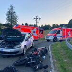 FW-EN: Verkehrsunfall zwischen PKW und Motorrad – Rettungshubschrauber im Einsatz