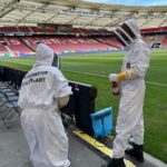 FW Stuttgart: Bienenschwarm in der Arena Stuttgart