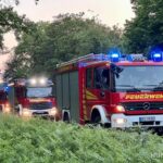FW Hünxe: Ladung eines Müllwagens in Brand geraten
