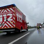 FW-GLA: Verkehrsunfall mit 3 LKW und Kleintransporter