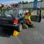 FW-BO: PKW auf Autobahn überschlagen.