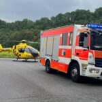 FW Hagen: Betriebsunfall mit verletzter Person, Rettungshubschrauber im Einsatz