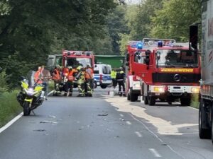 FW Hünxe: Zwei schwere Verkehrsunfälle in Hünxe – Vier Verletzte