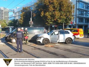 FW-M: E-Call meldet Verkehrsunfall (Berg am Laim)