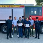 FW Lüchow-Dannenberg: +++Ersthelfer sind bei Verkehrsunfall zur Stelle+++schnelles Handeln rettet Leben+++Feuerwehr und Arbeitgeber ehren die Retter+++