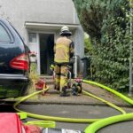 FW-E: Kellerbrand in Essen-Überruhr – Menschenrettung über Drehleiter