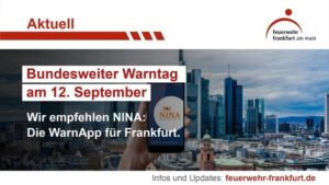 FW-F: Bundesweiter Warntag am 12. September – auch in Frankfurt