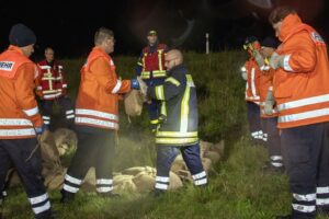 FW Lüchow-Dannenberg: Großübung in Lüchow-Dannenberg – Feuerwehren, DRK und THW üben gemeinsam mehrere Szenarien