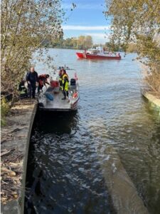 FW-BN: Feuerwehr rettet Hund aus dem Rhein