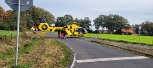 FW-OLL: Zusammenstoß zwischen Motorrad und PKW in Sandkrug – Rettungshubschrauber im Einsatz