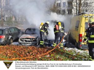 FW-M: Drei Pkw in Brand (Sendling-Westpark)