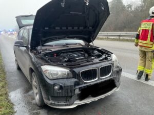 FW Alpen: Brandereignis auf der Autobahn 57