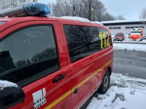 FW Kreis Soest: Schneefall über dem Kreis Soest.